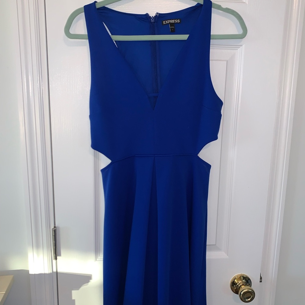 Blue Express baby doll cut out dress